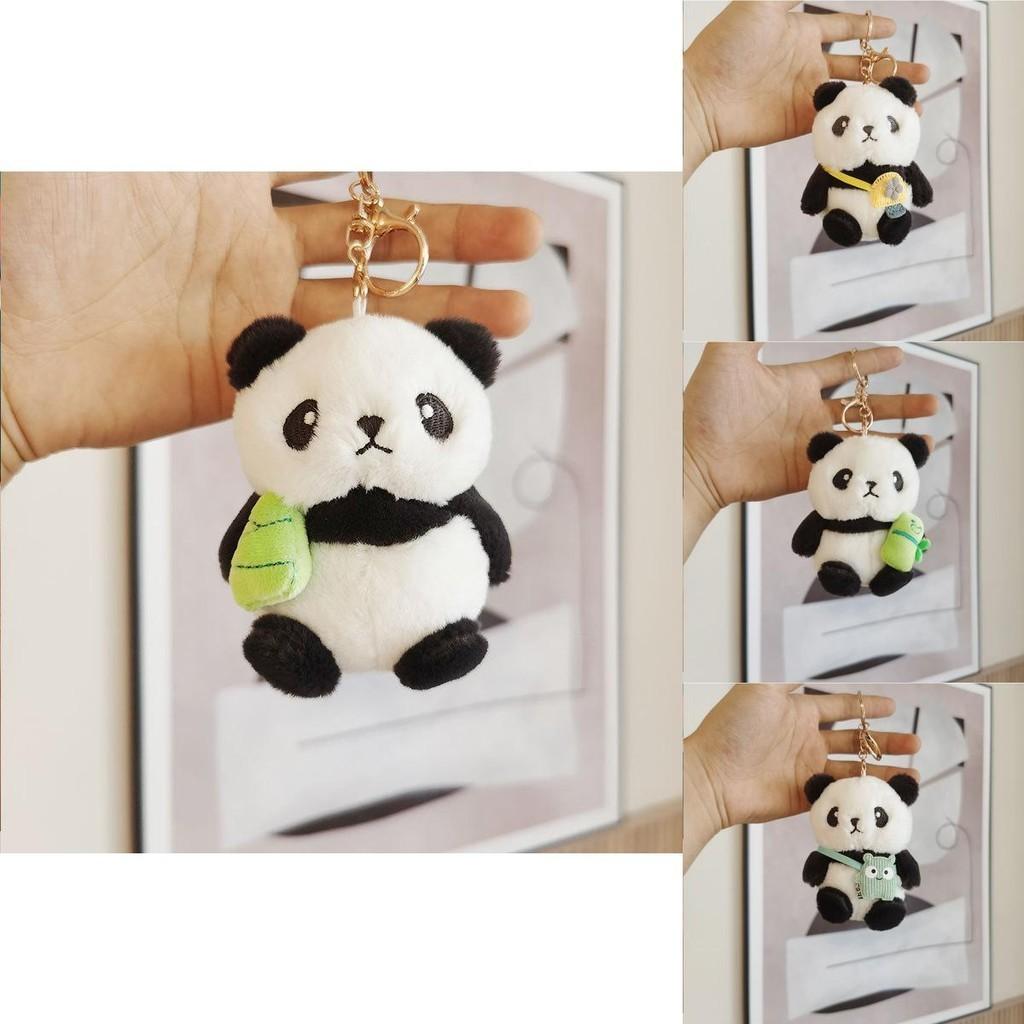Adorable Cartoon Panda Plush Keychain Soft Stuffed Animal Souvenir Gift