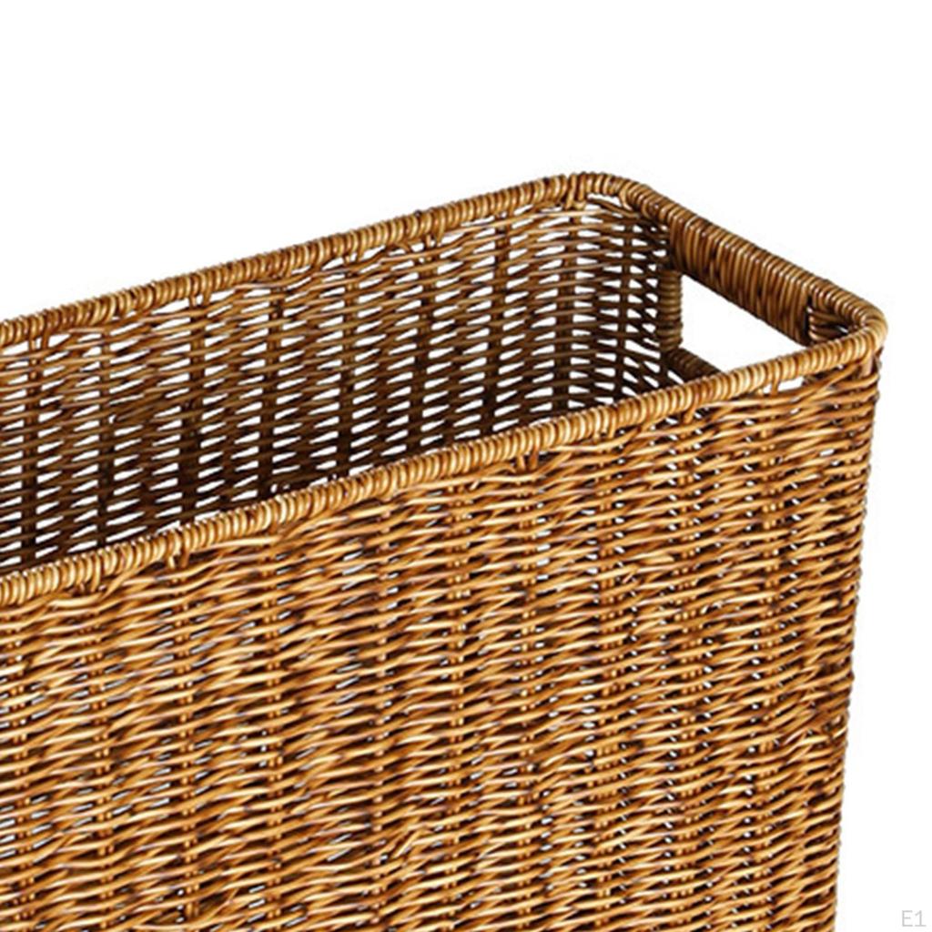 Hand- Basket Decorative Shelves Organizing Rectangle Sundries Storage Bins Finishing for