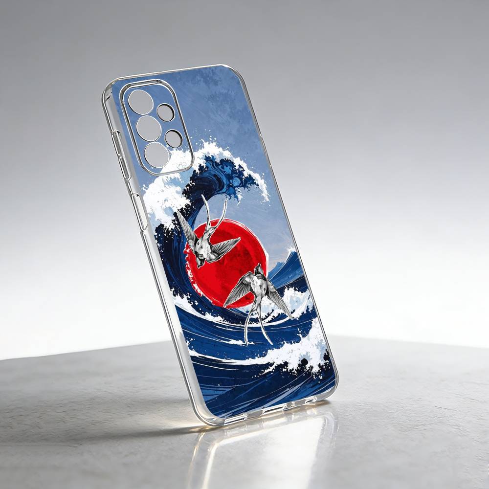 Kanagawa Great Wave-e Phone Case For Samsung S25,S24,S21,S22,S23,S30,Ultra,S20,Plus,Fe Transparent Cover