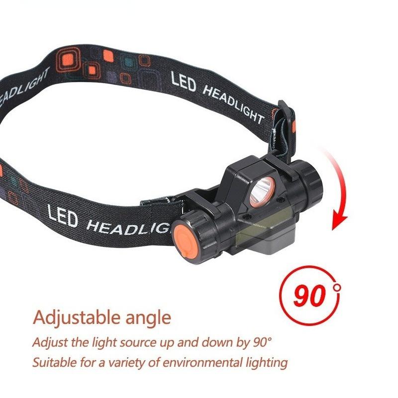 Rechargeable LED Headlamp Super Bright Waterproof Long Range Headlight for Night Fishing and Mining