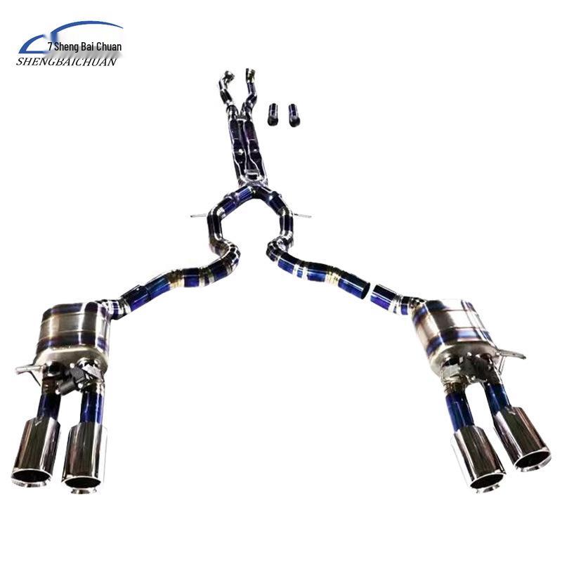 Titanium Remote Control Muffler Exhaust for Porsche Panamera 971/2.9T