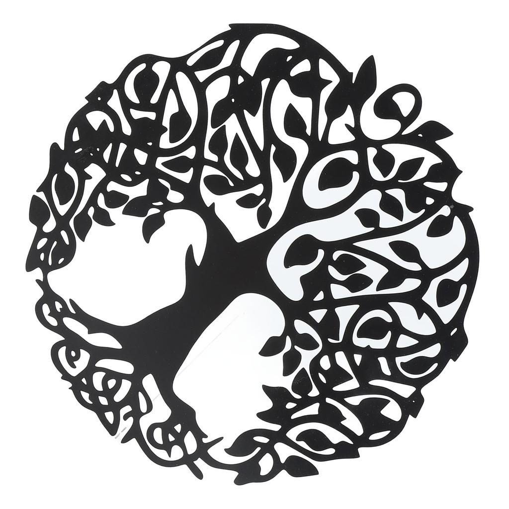 Tree of Life Wall Plaque 11.8 Inch Metal Wall Hanging Decor Garden Art Sculpture for Bathroom