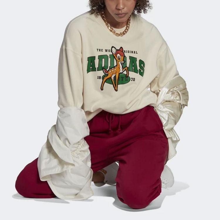 Adidas Originals X Disney Bambi Crewneck Sweatshirt Women Sweatshirt Off-White HD2754