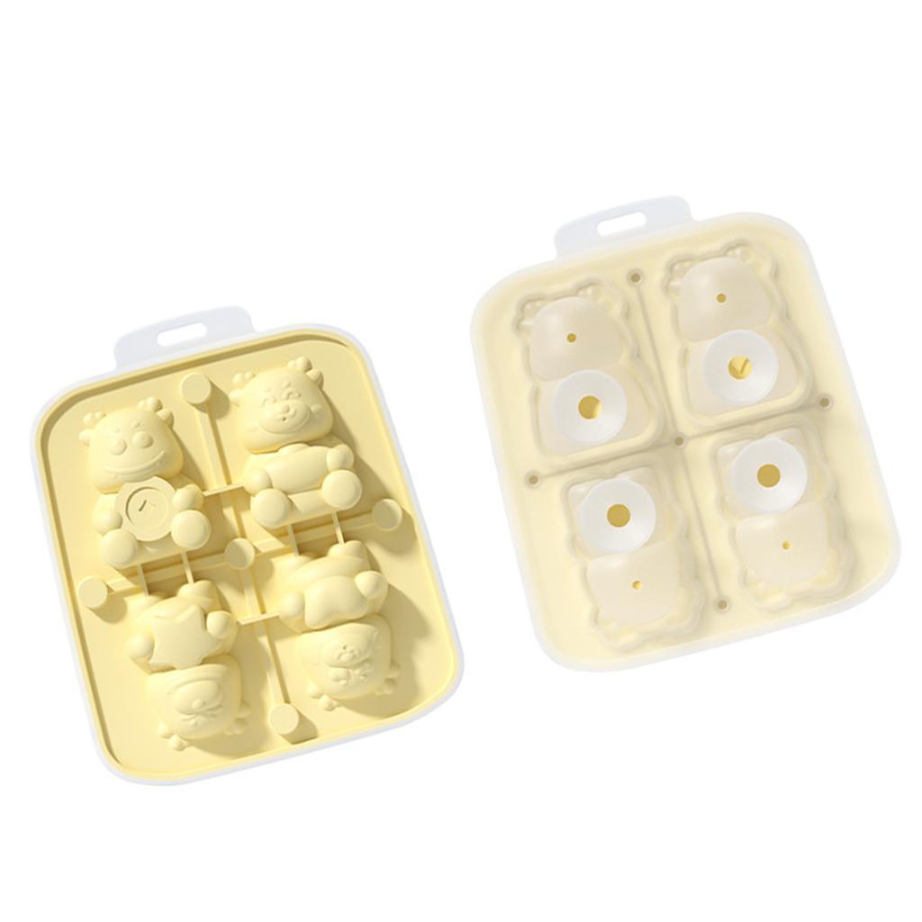 Easy Release Ice Cube Mold Little Dragon Shape Ice Cube Tray Flexible Silicone Ice Maker for Cocktails Teas Coffee