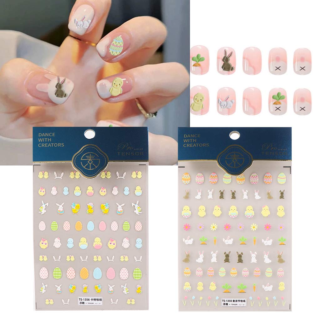 

Accessories Nail Art Decorations Easter Nail Stickers Rabbits Nail Stickers Cartoon Nail Decals TS-1350