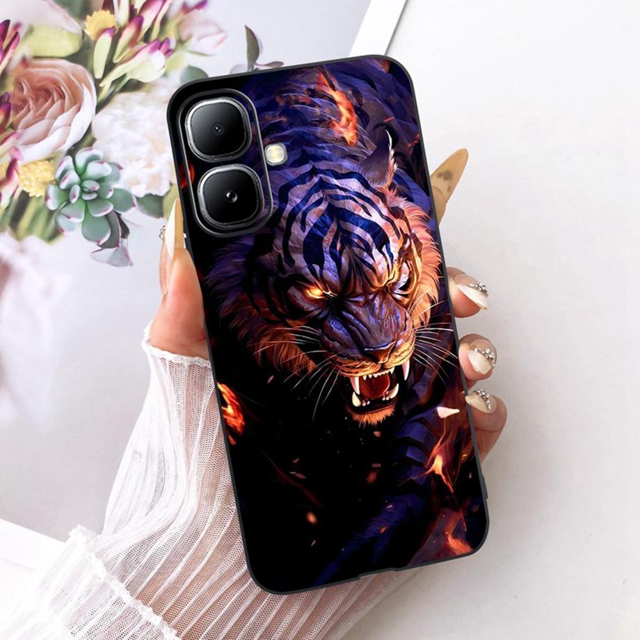 For Infinix Smart 20 4G X6840 Smart20 Phone Case Soft Black Silicone Cover Butterfly Dragon Cat Floral Painting Bumper Funda