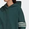 adidas Originals Adicolor Neuclassics Classic Three-Stripe Print Hoodie Long Sleeve Sweatshirt Women Tops Green HS6772
