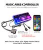 2PCS 40cm Magnetic RGB Lighting Strip With 5V 3Pin ARGB Remote Control for Computer Cases  Motherboard Synchronization Music Rhythm