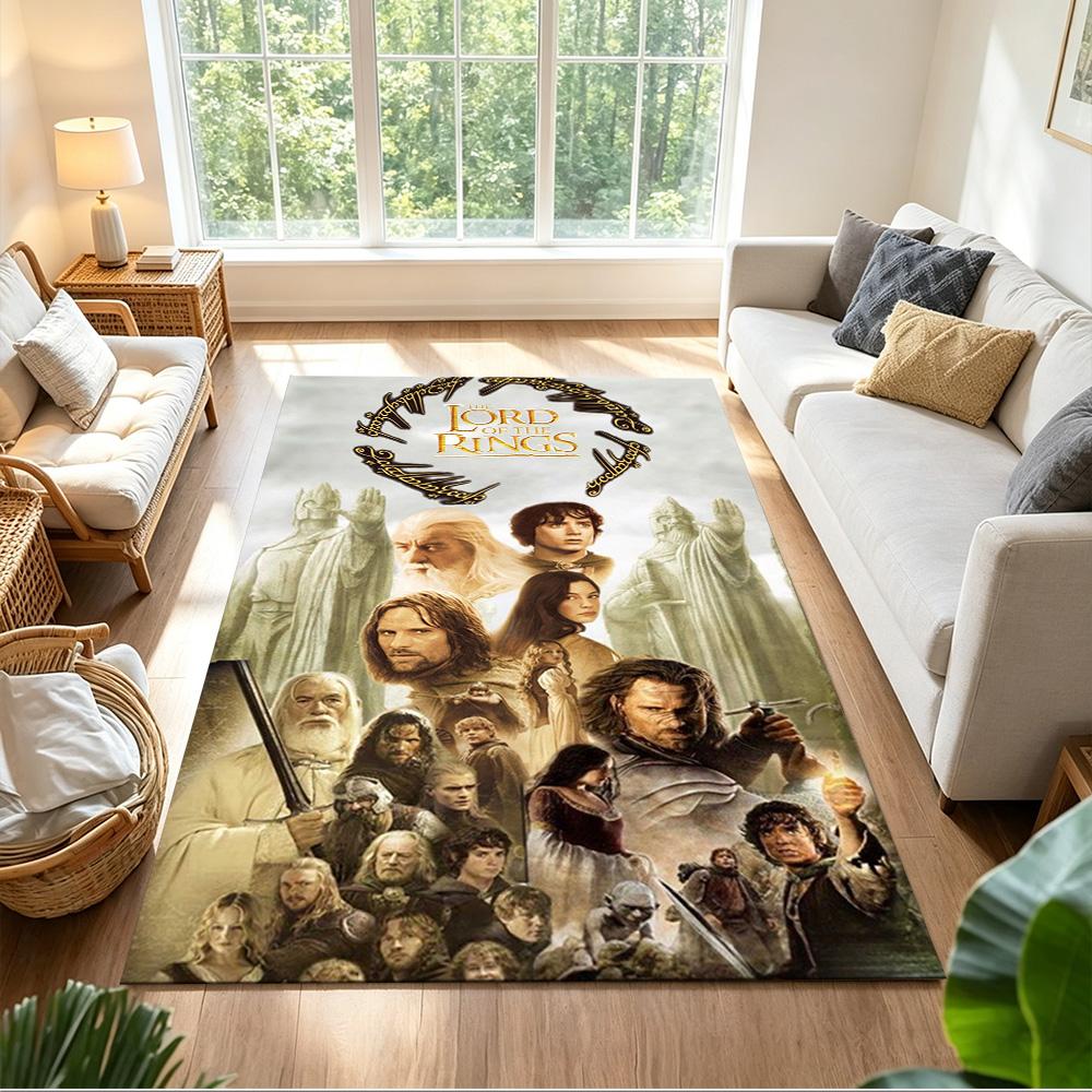Lord Rings Floor Mat Perfect for Hallway Foyer Bedrooms Dining Room Anti-slip Rug Anime Office Decor Perfect Gift for Women/Men