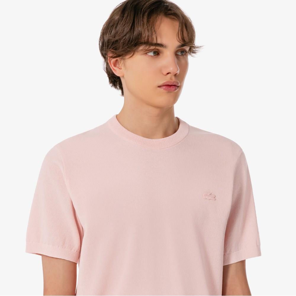 Lacoste Men's Solid Short-Sleeve Crewneck Pullover AH324E-56GADY