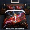 AC Milan Design Bed Bedding Set 1 Duvet Cover + 2 Pillowcases Soft Breathable Household Bed Linens