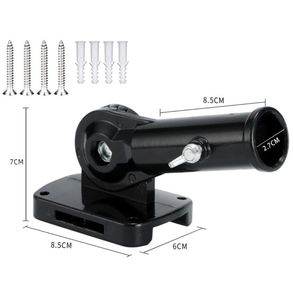 Adjustable Bracket Flag Pole Holder Drainage Hole Feature Easy Installation