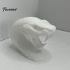 Snake Sculpture for Shelves 3D Printed Head Ornament, Desk with Sharp Teeth, Wild Style Ornament Realistic Animal Figurine Halloween Home Living Room