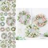Elegant 40cm Artificial Rose Peony Flower Wreath With High Realistic Appearance