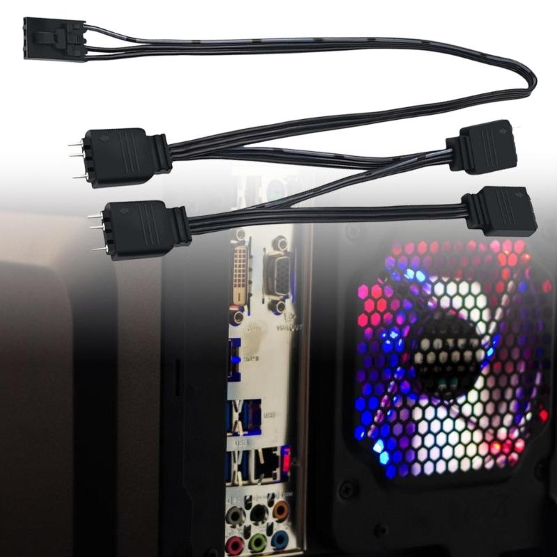 4Pin auf 5V 3Pin ARGB Splitterkabel für ARGB Hub und Lüfterbeleuchtungssteuerung Für HDLL120 Splitter Verlängerungskabel