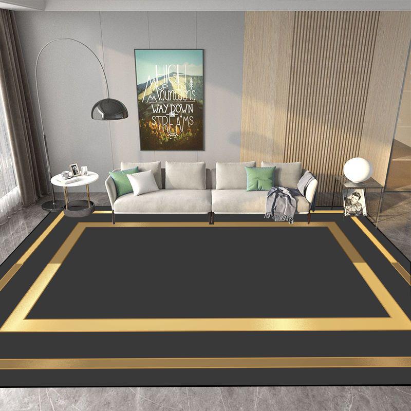 Modern Living Room Carpets Luxury Golden Decoration Carpet Hall Sofa Area Large Rug Bedroom Cloakroom Home Soft Mat Customizable