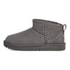 UGG Classic Ultra Mini Bling Suede Warm Non-Slip Fur Lined Ankle Snow Boots Women Boots Charcoal 1119871-CHRC