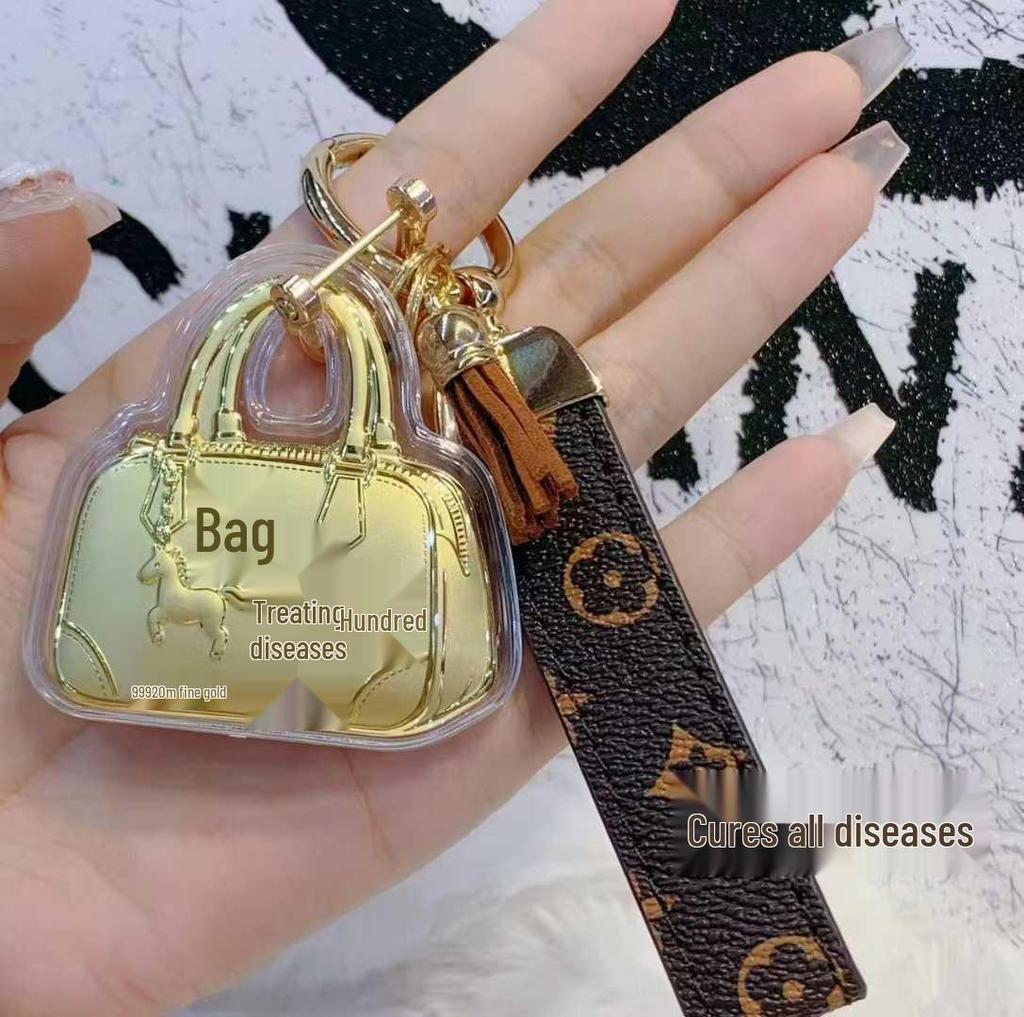 Shuibei Gold Hello Kitty Charm Pendant Keychain