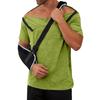 Herren Kurzarm-Regenerationsshirt mit durchgehender Knopfleiste und abnehmbaren Seiten Adaptives Oberteil zur Unterstützung der Mobilität
