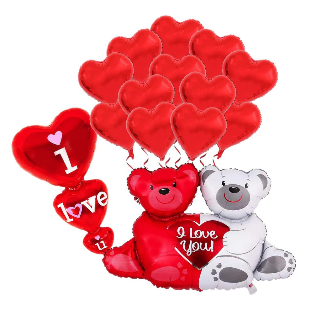 Gold I Love You Love Aluminum Film Balloon Petal Combination Balloon Package, Valentine'S Day Party Decoration