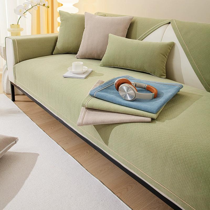 Four Seasons Universal Fashion Sofa Cushion Minimalist Modern Anti Slip Chenille Sofa Cover Household Dustproof Backrest Cover Cloth Towel