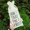 Drawstring Bag Portable Moisture-proof Fabric Wine Bag Bottle Cover Party Table Decoration for Gift