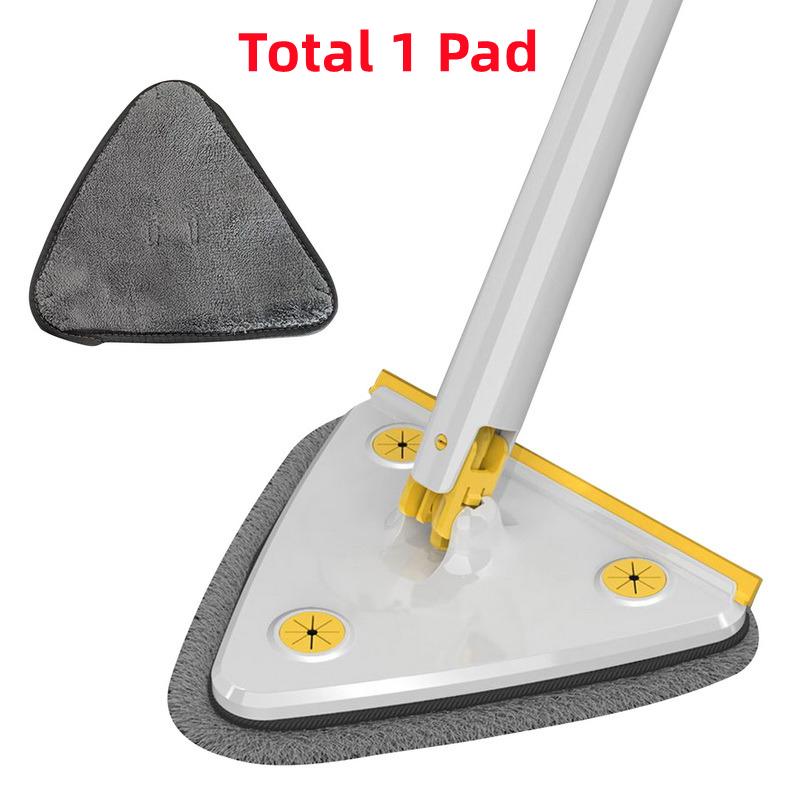 360 Degree Rotatable Cleaning Mop Triangular Squeeze Rotary Wiper Cleaning Floor Glass Ceiling Wall Cleaner Mop Broom Clean Tool
