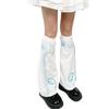 Aesthetic Vintage Wing Embroidered Leg Warmer for Women Harajuku Streetwear Fashion Knee Length Flared Leg Sleeve Cover