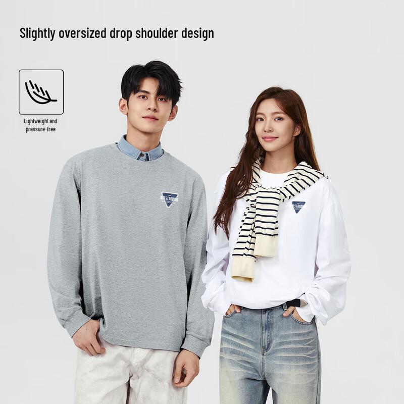 Baleno Men's Crew Neck Oversize Sweatshirt with Triangle Print