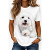 Fashion Women Retro Creative Dog Pattern Print T Shirt Funny Casual O-neck Short Sleeves T-shirt Summer Female Tee Shirt