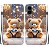 Handmade PU Leather Flip Case for Tecno Spark Go 2 Anti-Slip Shockproof Cover with Wrist Strap & Heart/Rose Cat Designs