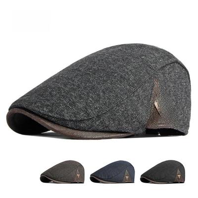 Men's and Women's British Retro Berets: Thick, Warm Autumn & Winter Caps for Literary Youth