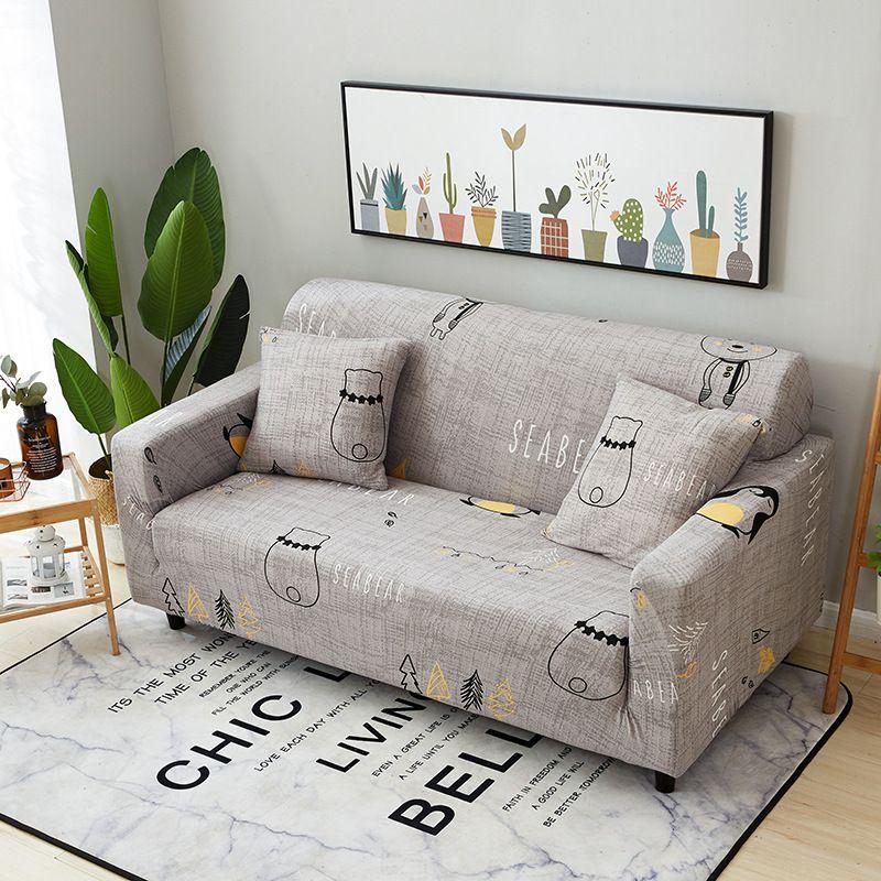 Floral Print Simple Stretch Tight Wrap Slipcovers Elastic Sofa Couch Cover