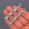 Larimar Stone Silver Plated Anniversary Electroformed Dangle Wife Gift Earrings V-101