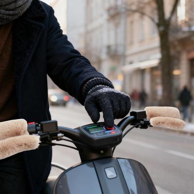 ATV Lenkerabdeckung Winddicht Plüsch Handschutz Lenkergriff Abdeckung Für Motorrad Fahren Schneemobil ATV Winter Sommer Radfahren