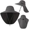 Hiking Sun Protection Hat Anti-UV Men Bucket Hats Fashion Wide Brim Sun Hat  with Neck Flap