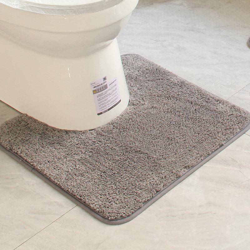 U-Shaped Toilet Mat Bathroom Super Absorbent Floor Mat Toilet Door Mat Non-Slip Foot Mat Bedroom Carpet 40x50cm u-shaped
