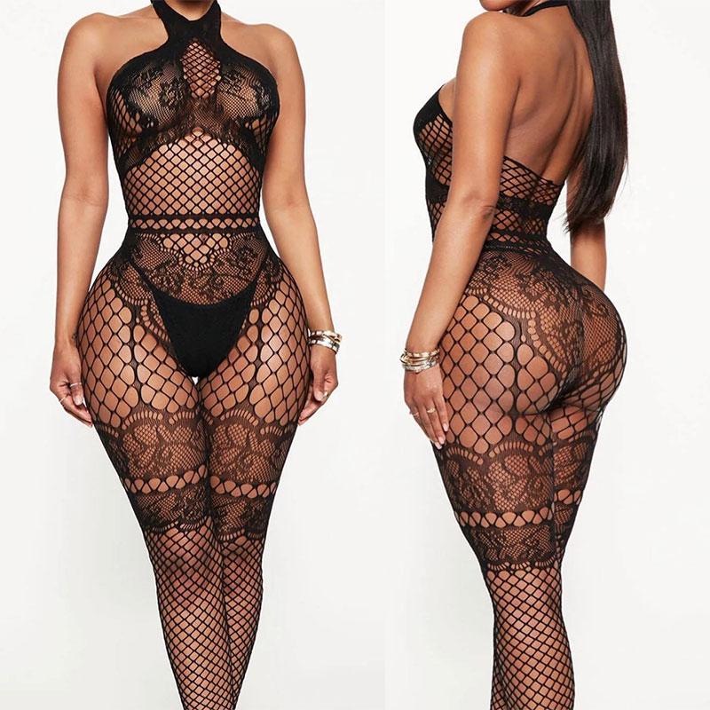 Sexy Female Lingerie Crotchless Sexual Stockings Daring Nude Costumes Fishnet Body Toys Erotic Full BodyStockings Sissy Tights