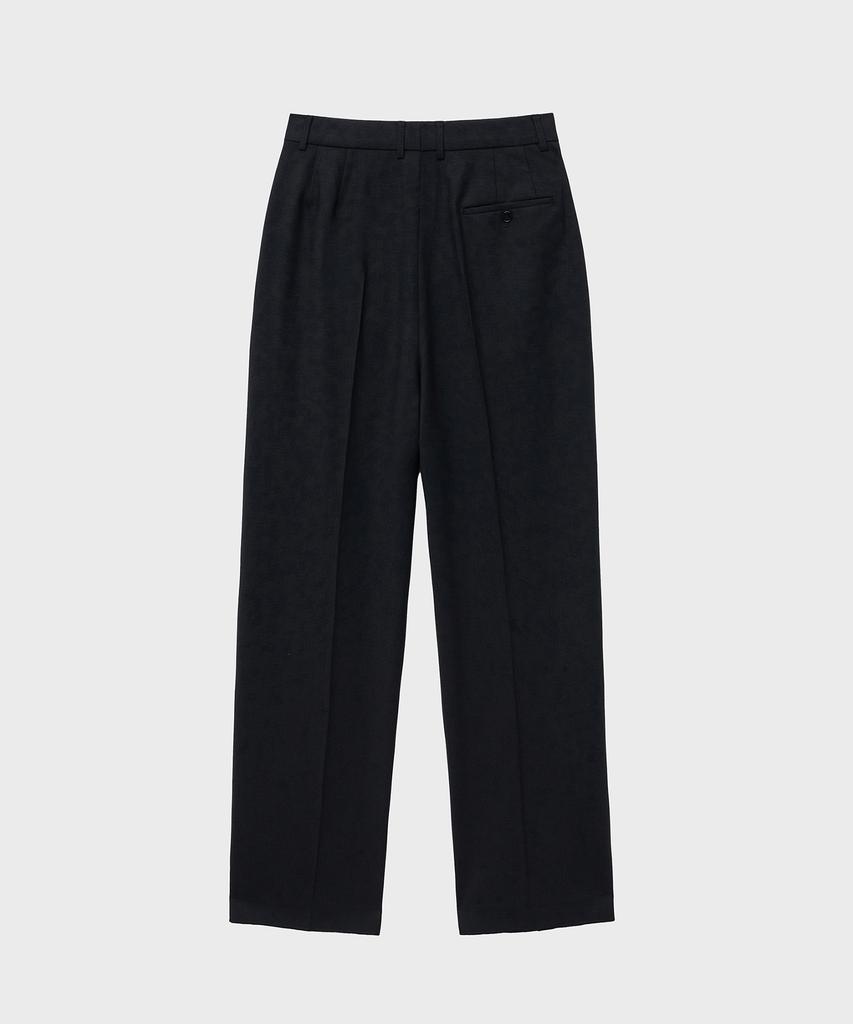 NOIRER Lux Wool Wide Slacks (Black)