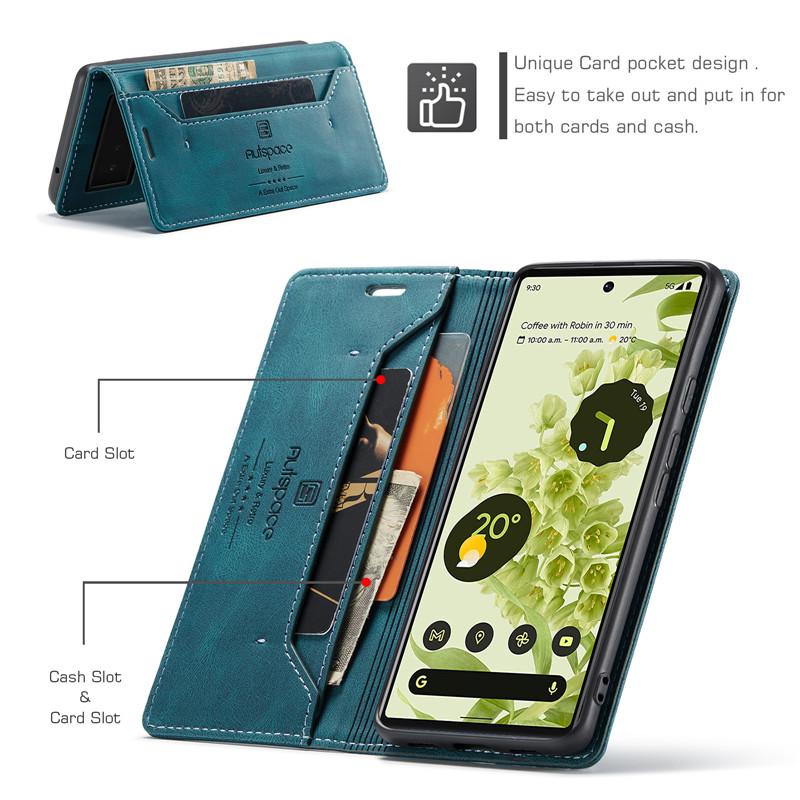 Für Google Pixel 6 Pro Hülle Leder Geldbörse Magnetische Klapphülle Für Google Pixel 6 Handyhülle Ständer Kartenhalter Luxus Hülle