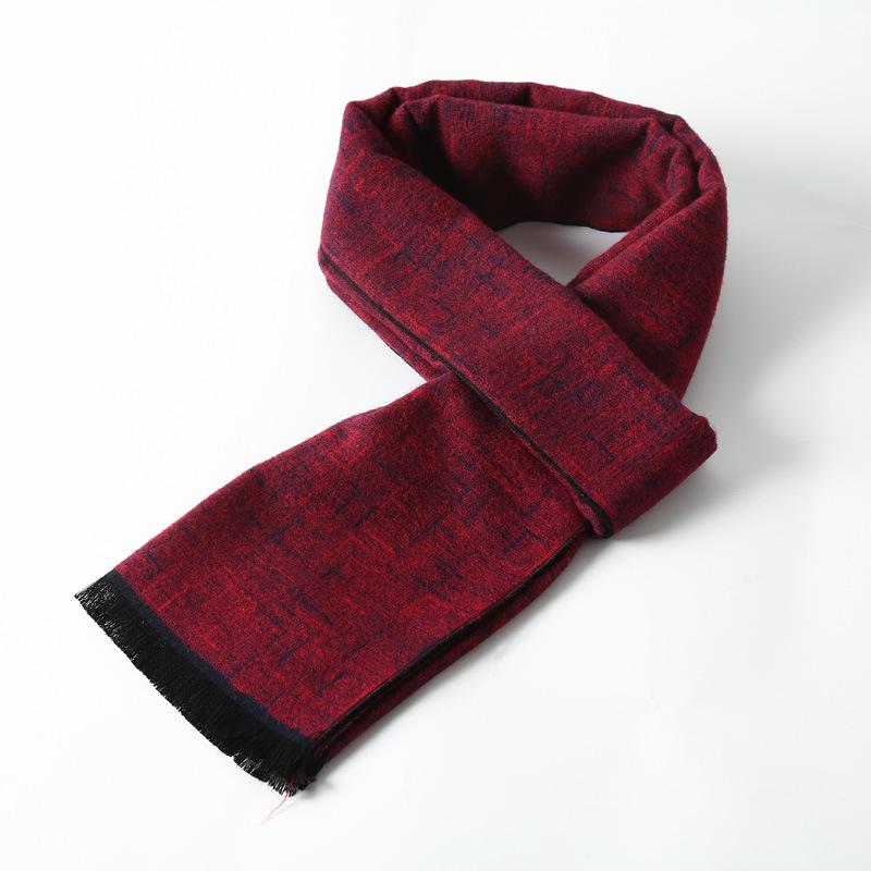 Men's Winter Plaid Imitation Cashmere Scarf - Warm, Casual Accessory
