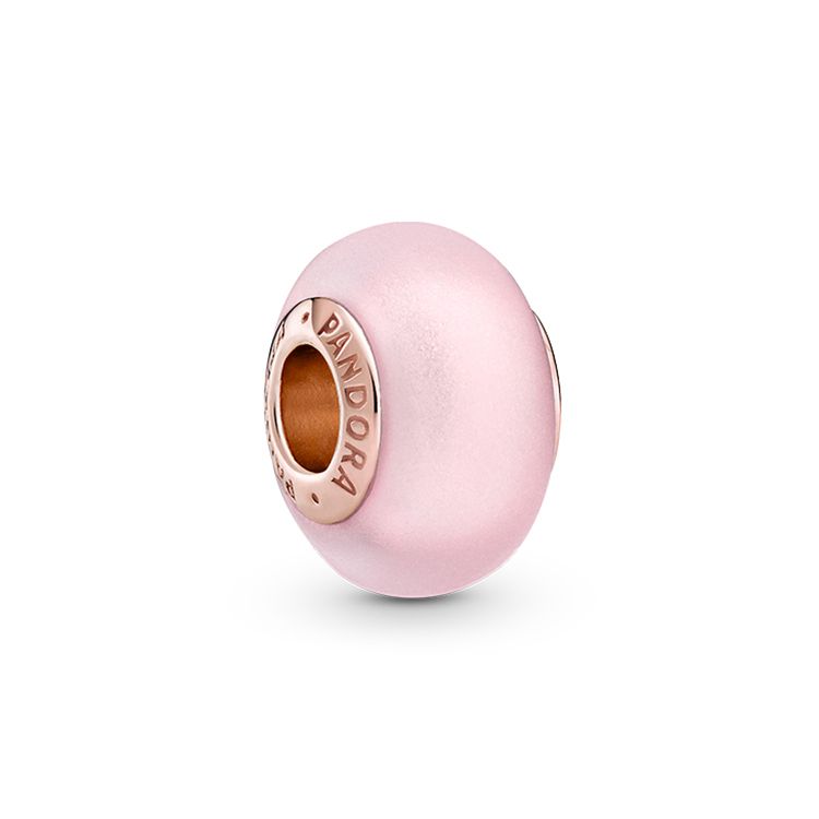 Pandora Rose Matte Pink Murano Glass Charm Women Charm 789421C00 Pink