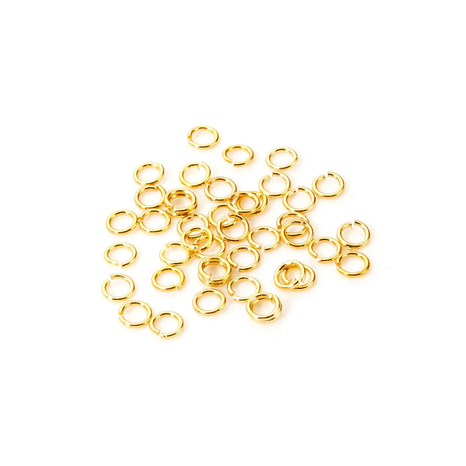 

50-200 PCs 3mm-10mm Brass Open Jump Rings Findings Round Disc Real Gold Plated Connectors For DIY Making Jewelry Findings 3mm Dia.-200PCS