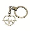 Minimalist Tags Heart Keychain Text Love Theme Key Ring 30mm Ring