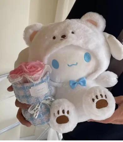 Peluche Sanrio Kawaii Sanrio Kuromi My Melody Cinnamoroll Giocattoli di Peluche Bambola Cuscino Anime Cartone Animato Regali per Bambini Decorazione Stanza Bambole.**