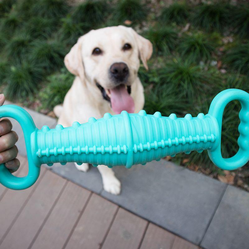 

Pet Supplies Interactive Play Tug of War TPR Toys Bite-Resistant Vocalization Large Dog Golden Retriever Labrador Dog Toys Blue TPR Bench pull ring