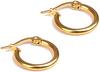 Edelstahl Ohrringe Creolen Set for Girls Boys, Silver Black Gold, Round 10-70mm, Men Women