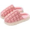 Cotton slippers women's home cotton shoes winter platform couple down cloth cotton drag fleece slippers