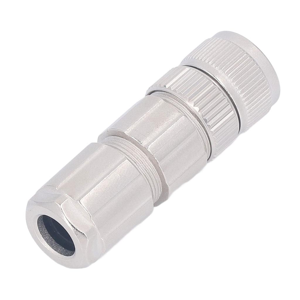 M12 Connector Straight Type 4 Pin IP67 Waterproof Fireproof Flame Retardant Aviation Connector AC50V DC60V