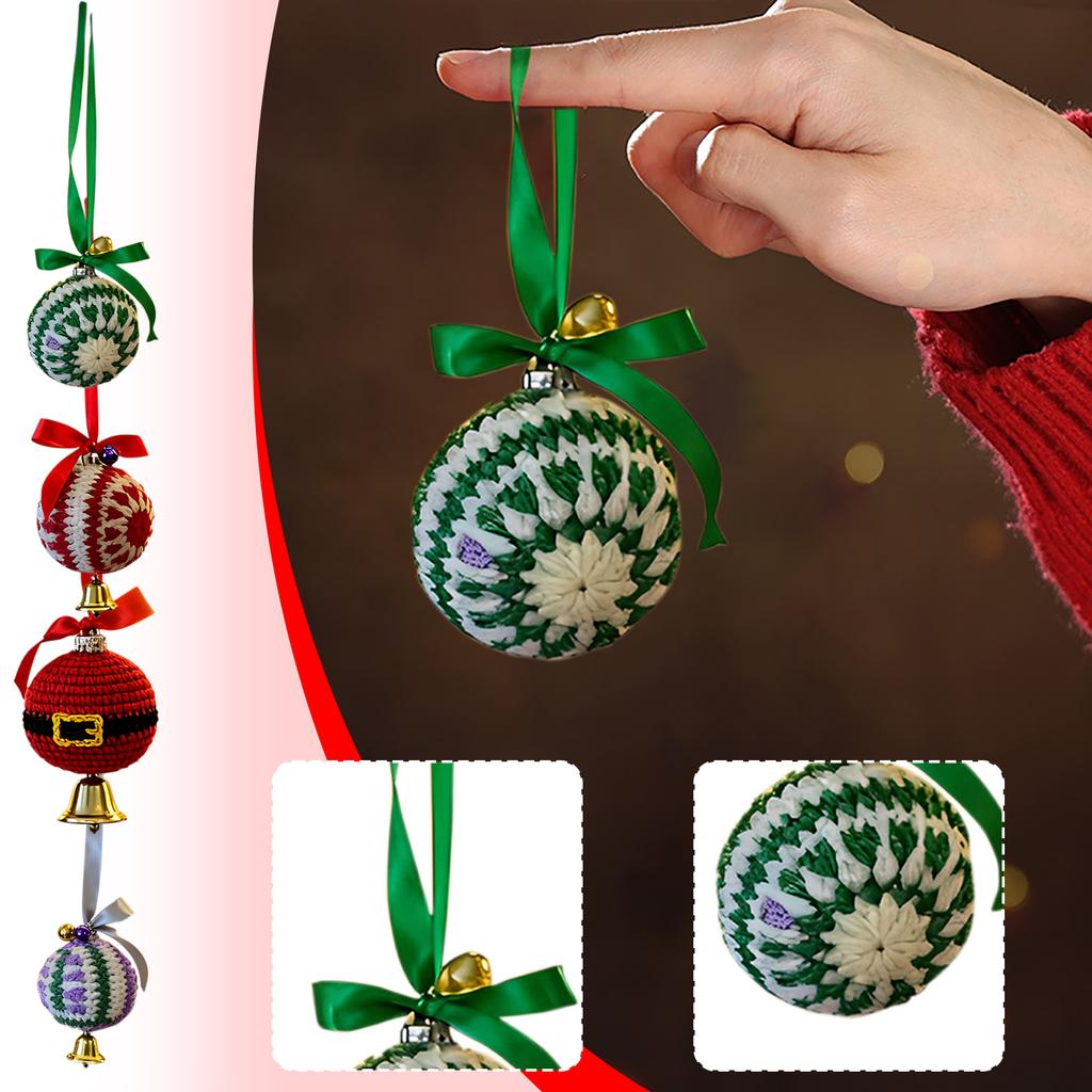 Ručně háčkované vánoční koule na stromeček Vánoční háčkovaná koule